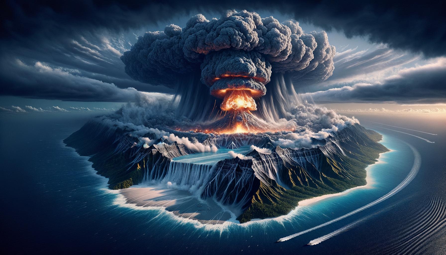 Esplosione potente come cinque bombe nucleari. Rivelato il fattore scatenante dell’eruzione di Hunga Tonga