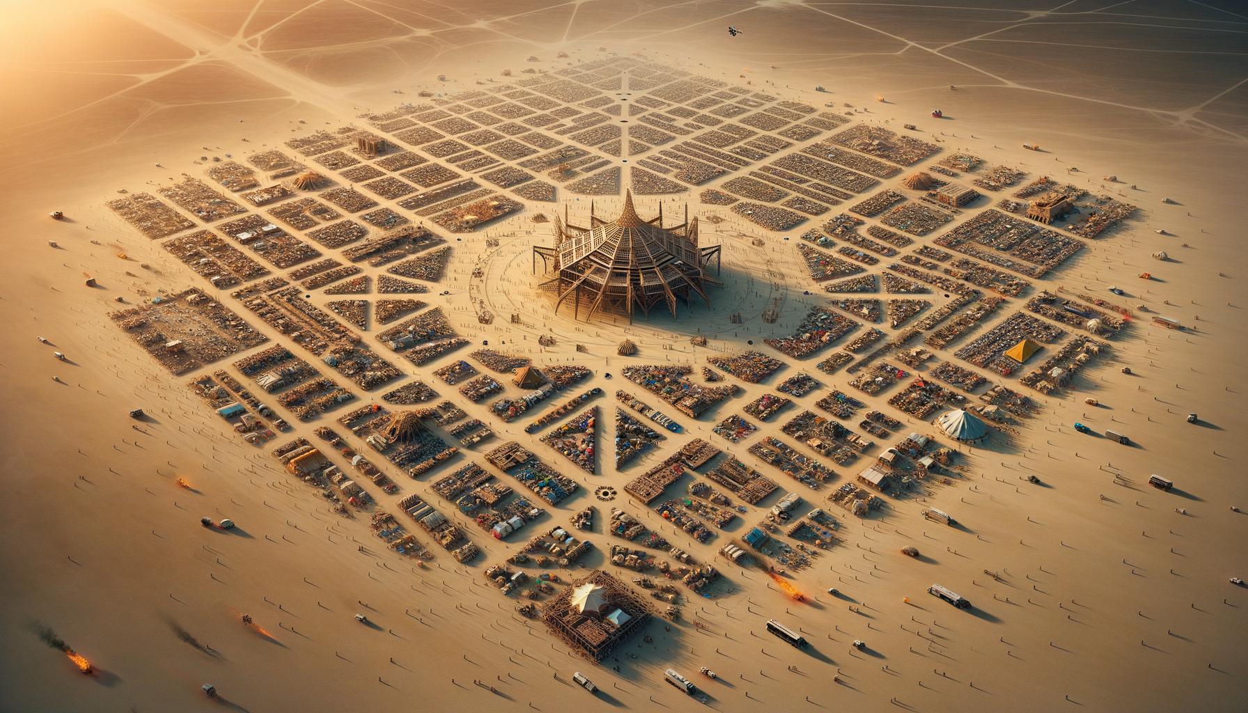 Vista satellitare straordinaria di Burning Man dalla Terra